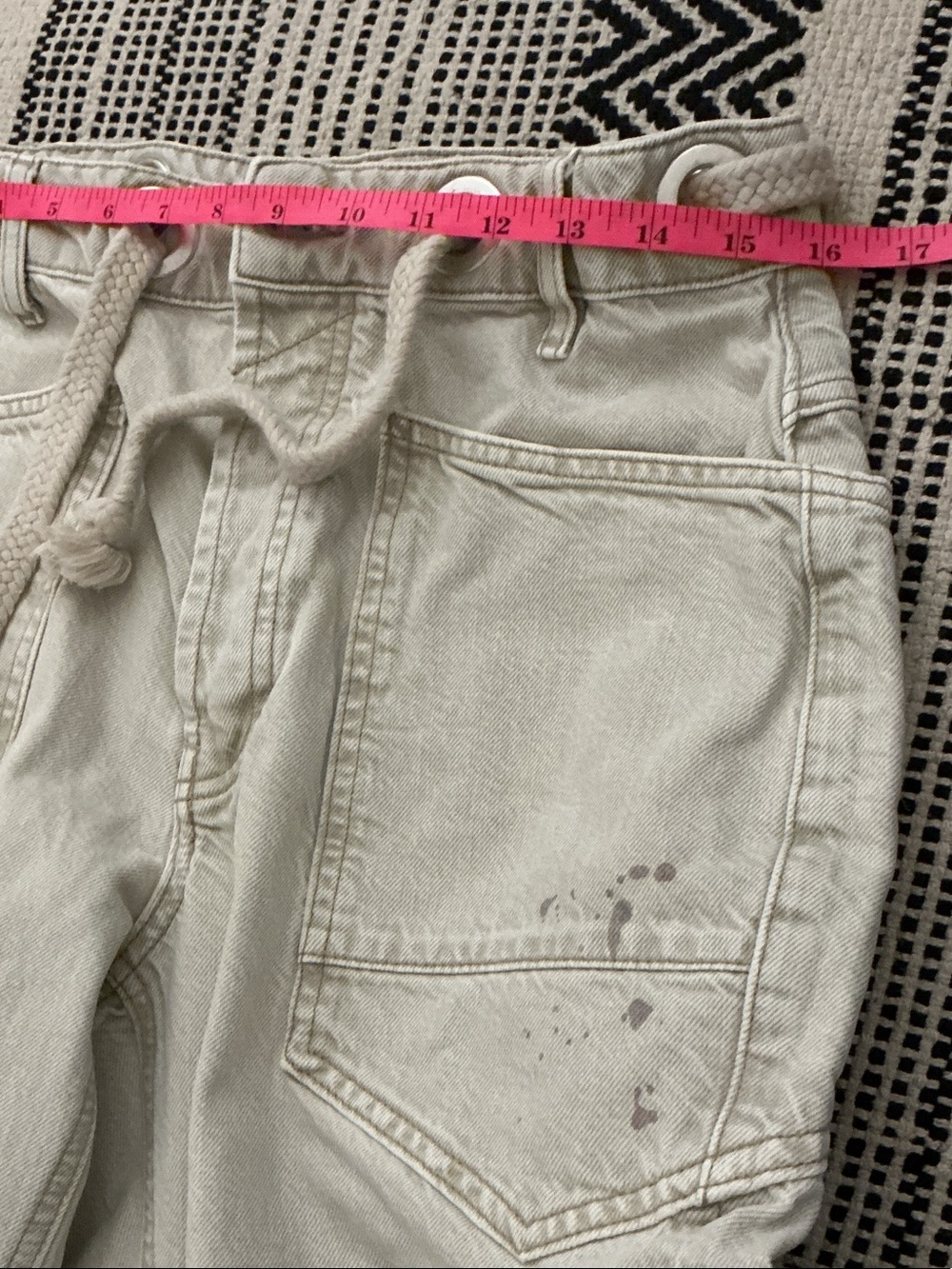 We The Free Moxie Low Slung Pull On Drawstring Barrel Jeans - Picture 7 of 7
